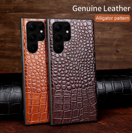 Luxury Commerce Genuine Leather Cover Case for Samsung Galaxy S22 S23 S24 Plus Samsung Galaxy S22 S23 S24 Ultra Phone Shell